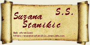 Suzana Stanikić vizit kartica
